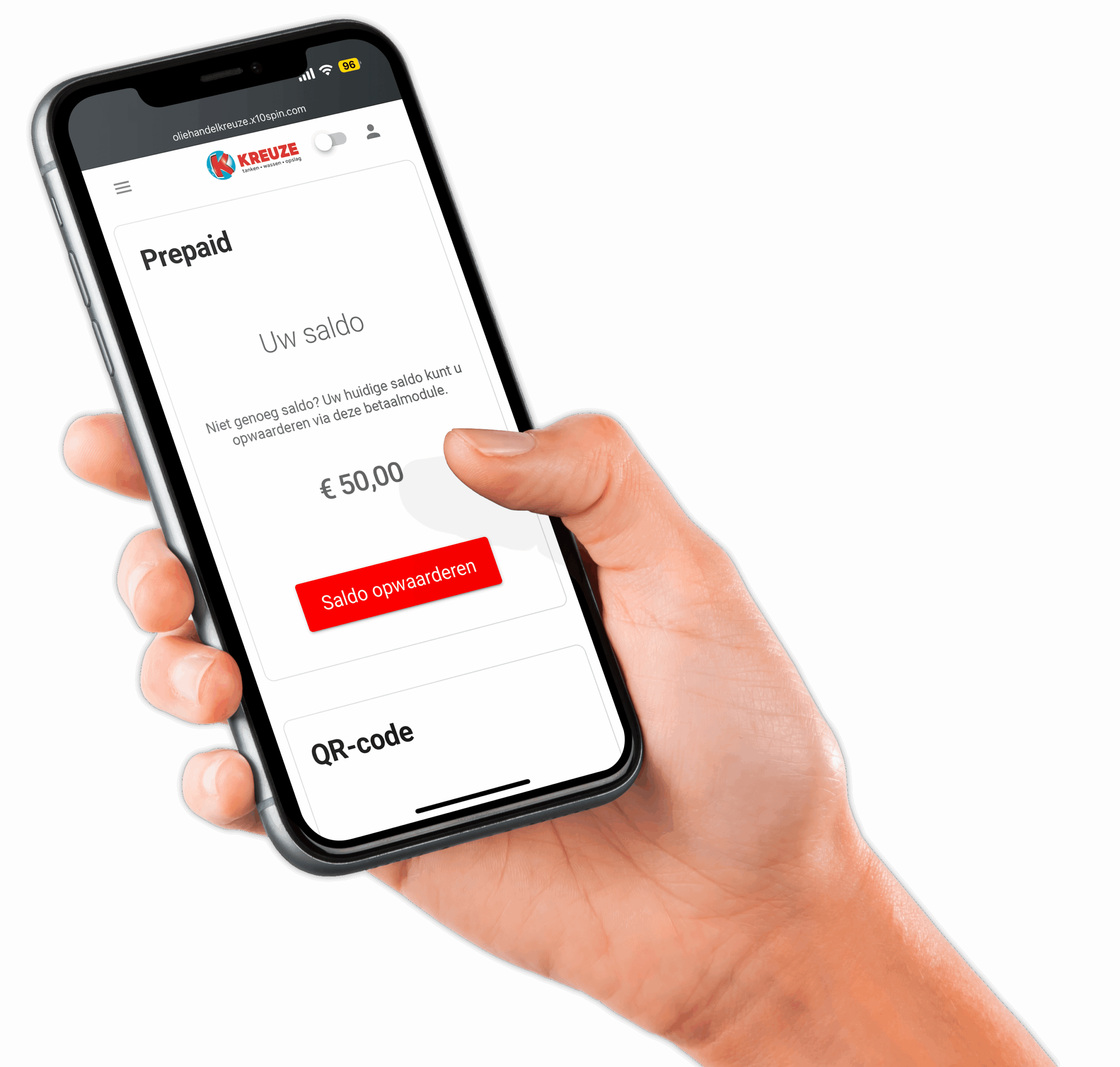 Digitale waspas op telefoon